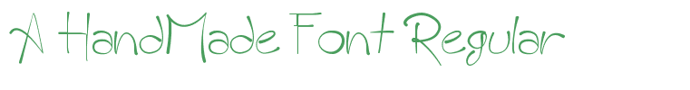A HandMade Font Regular